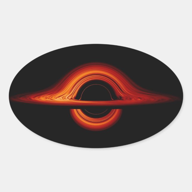 Black Hole Accretion Disk Ovaler Aufkleber (Vorderseite)