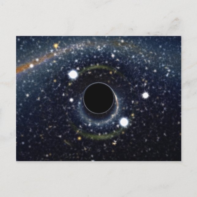 Black Hole Einstein Ring NASA Postkarte (Vorderseite)