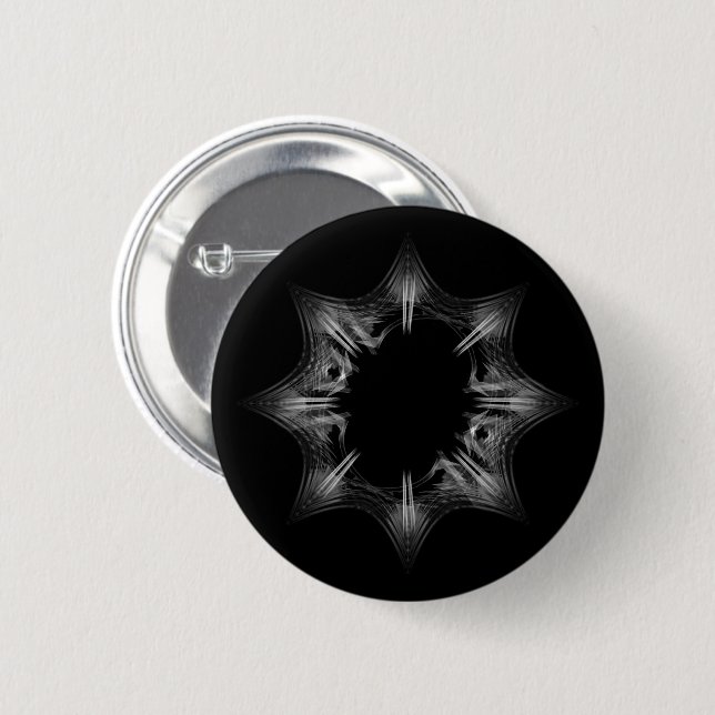Black Hole Snowflake Button (Vorne & Hinten)