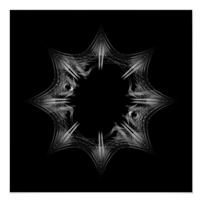 Black Hole Snowflake - Poster (Vorderseite)