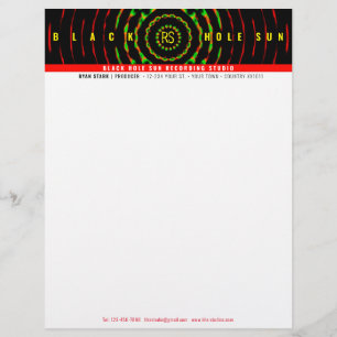 Black Hole Sun Letterhead Briefbogen