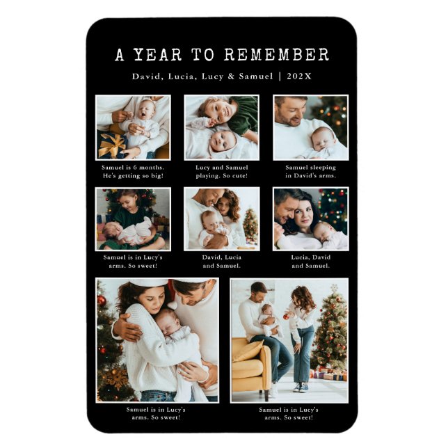 Black Holiday Foto Magnet (Vertikal)