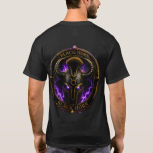 Black Horn – Dark Fantasy Kriegerhelm lila Li T-Shirt