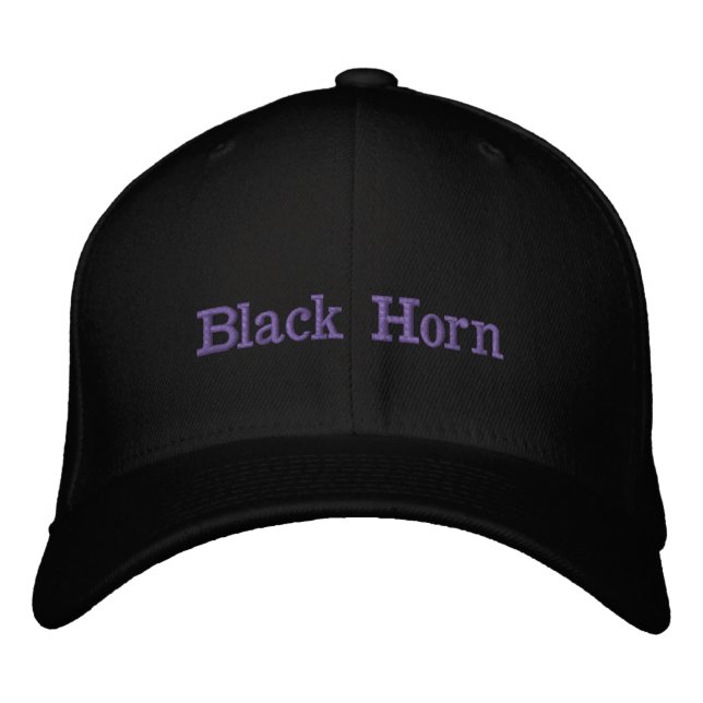 Black Horn – Schwarze Trucker-Mütze Bestickte Baseballkappe (Vorderseite)