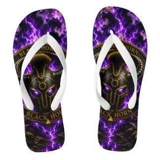 Black Horn Tongs – Wikingerhelm mit violetten Flam Flip Flops