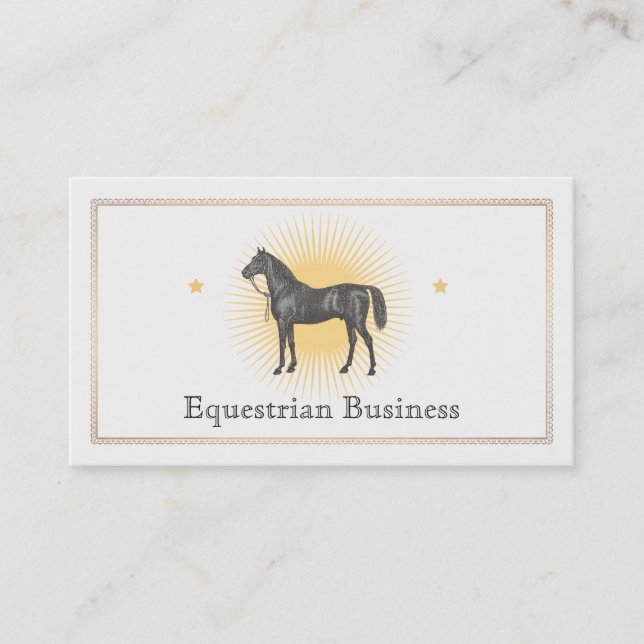 Black Horse Business Card Visitenkarte (Vorderseite)