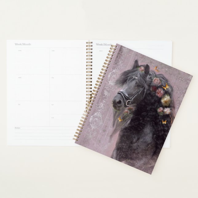 Black Horse Friesian Horse - Kalender, Planer (Anzeige)