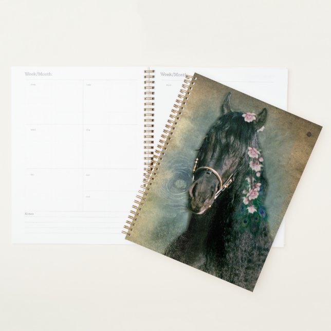 Black Horse Friesian Horse - Kalender, Planer (Anzeige)