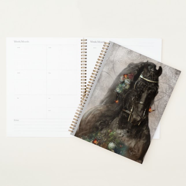 Black Horse Friesian Horse - Kalender, Planer (Anzeige)