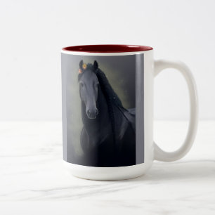 Black Horse Friesian - Mug de café, Coupe