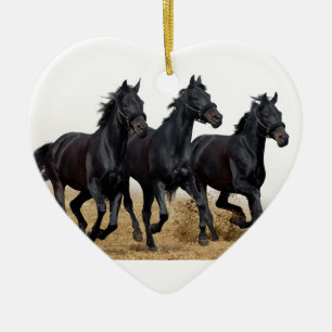 Black horse keramik ornament