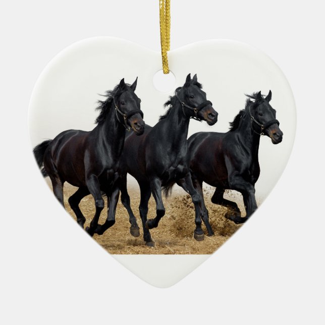 Black horse keramik ornament (Vorne)