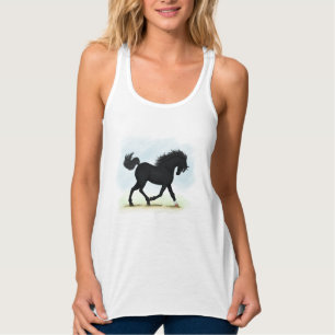 Black Horse with Star & Sock (Black Beauty) Tank Top