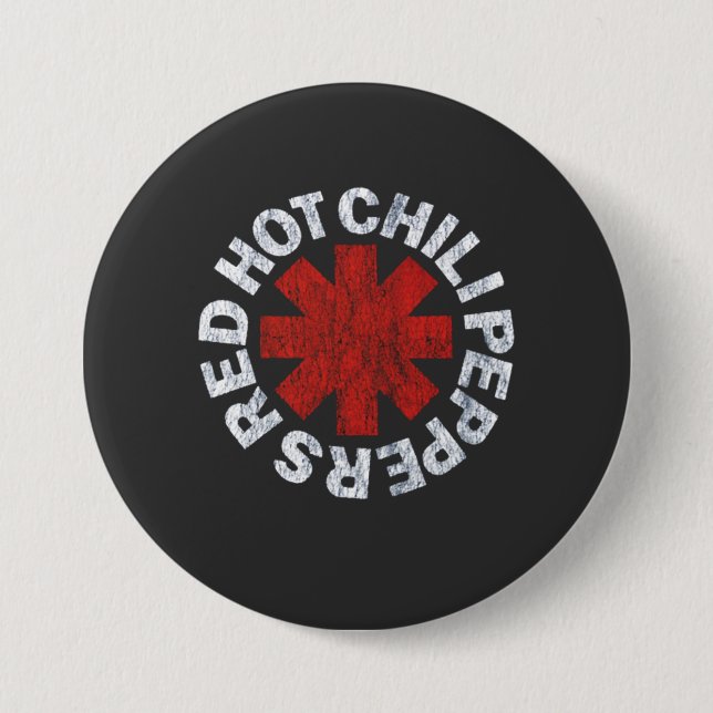 Black Hot Paprikaschoten Rock Band Grafik Neu Button (Vorderseite)