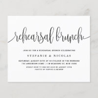 Black Hübsch Calligraphy Probe Brunch Einladung