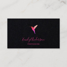 Black Hummingbird Business Card Visitenkarte