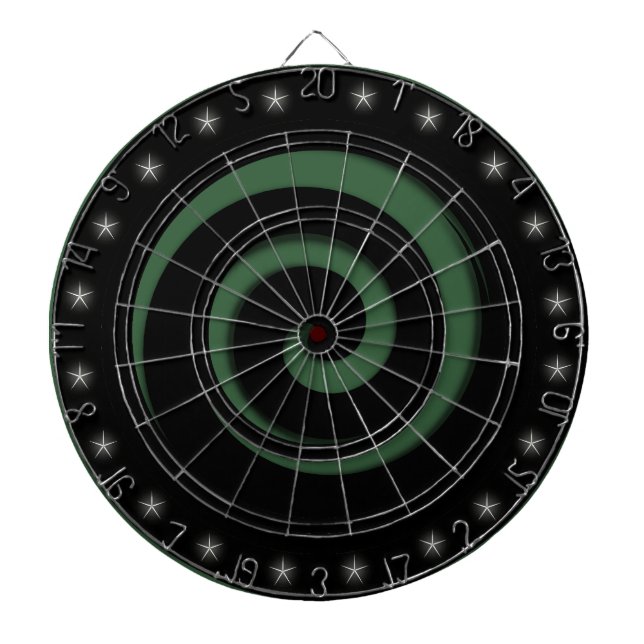Black & Hunter Green Spiral Regulation Dart Board Dartscheibe (vorne)