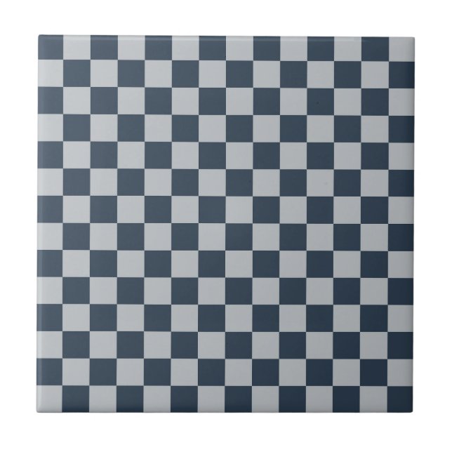 Black ice checkered board pattern fliese (Vorderseite)