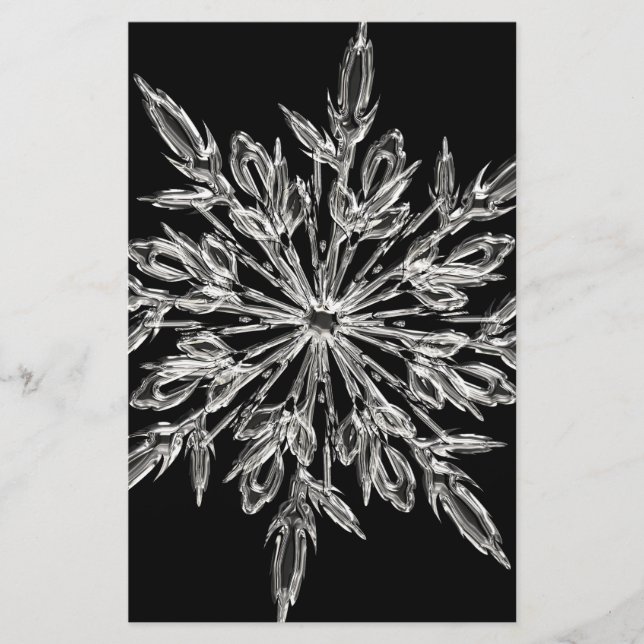 Black Ice Crystal Briefpapier (Vorderseite)