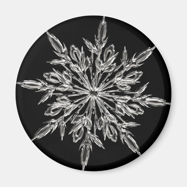 Black Ice Crystal Magnet (Vorne)