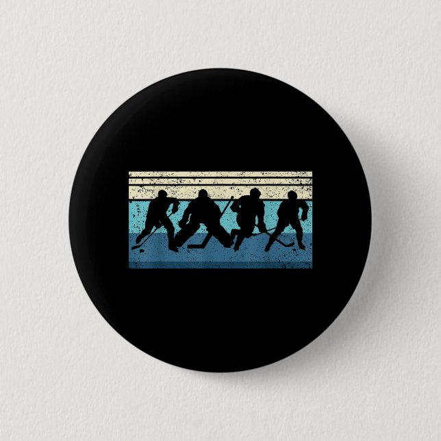Black Ice Hockey Button (Vorderseite)