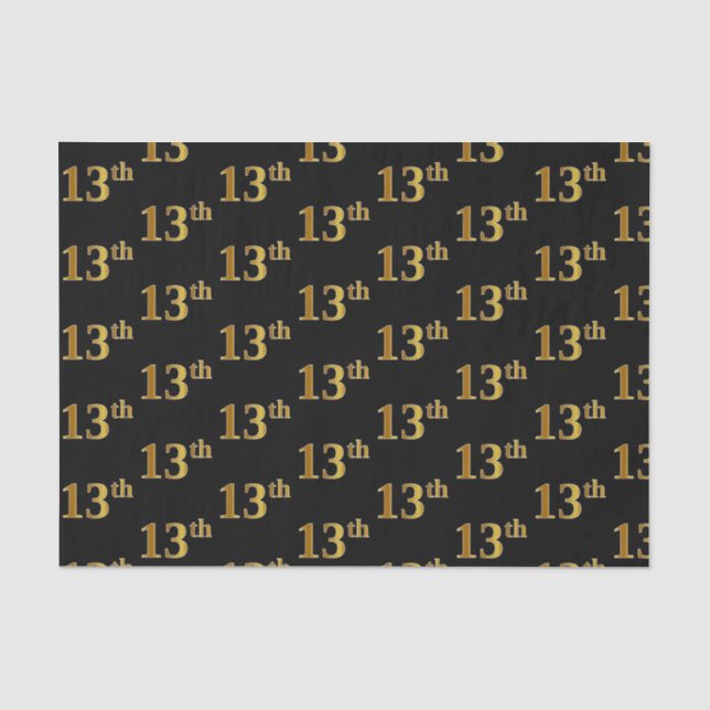 Black, Imitate Gold 13. (Dreizehnte) Veranstaltung Seidenpapier (Vorderseite)