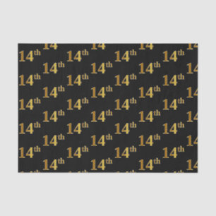 Black, Imitate Gold 14. (Vierzehnte) Event Seidenpapier