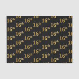 Black, Imitate Gold 16. (sechzehnte) Veranstaltung Seidenpapier