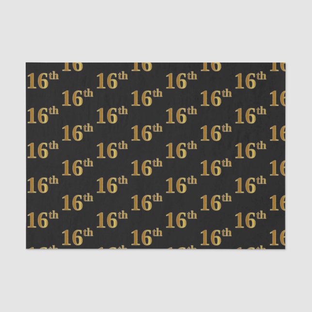 Black, Imitate Gold 16. (sechzehnte) Veranstaltung Seidenpapier (Vorderseite)