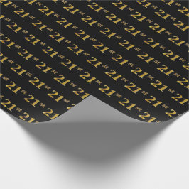 Black, Imitate Gold 21. (21.) Event Geschenkpapier