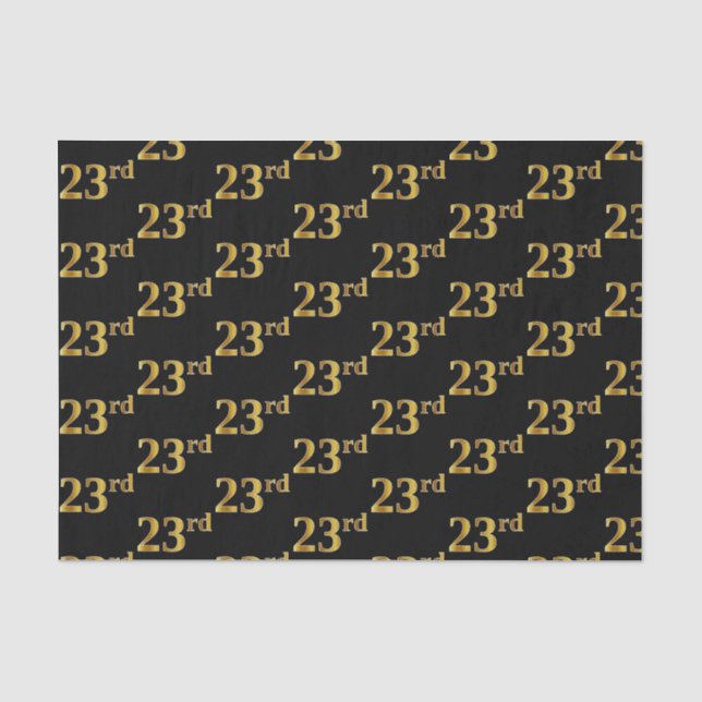 Black, Imitate Gold 23. (23.) Event Seidenpapier (Vorderseite)