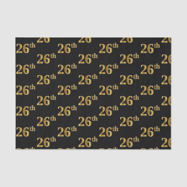 Black, Imitate Gold 26. (26.) Event Seidenpapier (Vorderseite)