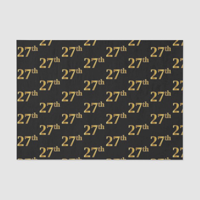 Black, Imitate Gold 27. (Siebenundzwanzigste) Vera Seidenpapier (Vorderseite)