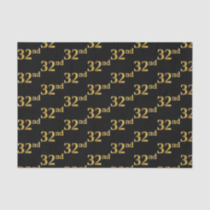 Black, Imitate Gold 32. (32.) Event Seidenpapier