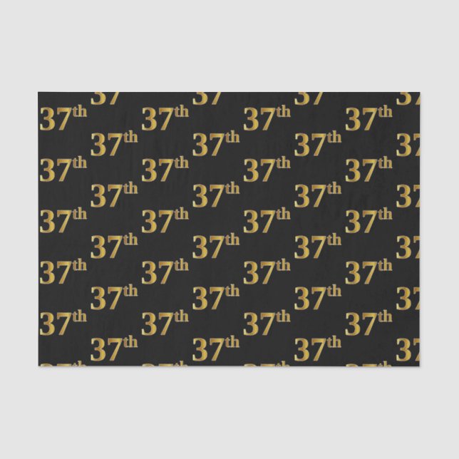 Black, Imitate Gold 37. (37.) Event Seidenpapier (Vorderseite)