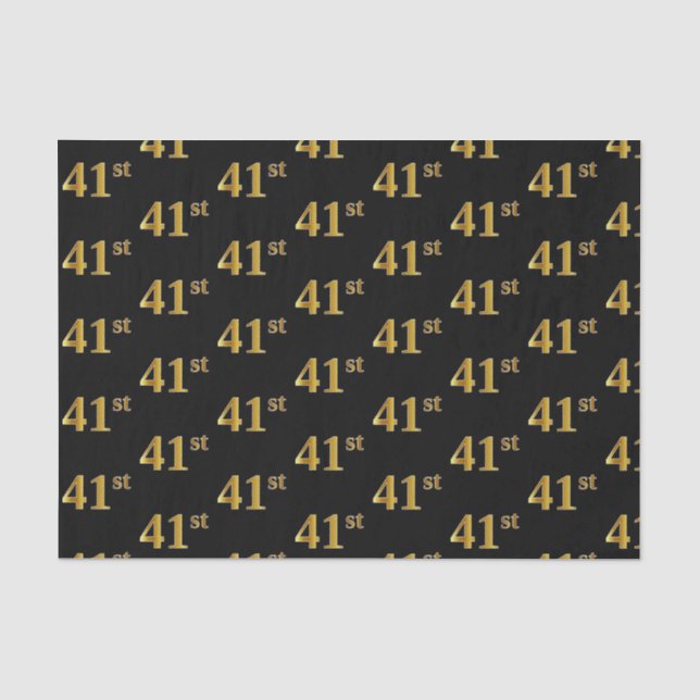 Black, Imitate Gold 41. (41.) Event Seidenpapier (Vorderseite)