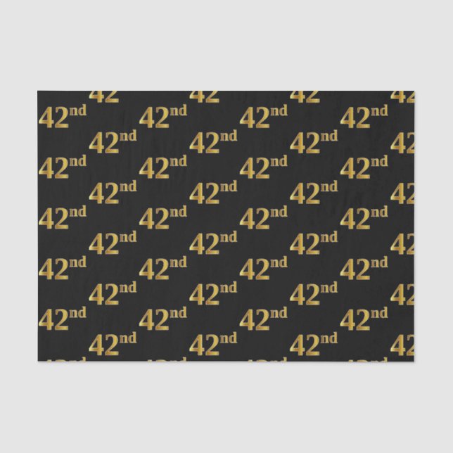 Black, Imitate Gold 42. (42.) Event Seidenpapier (Vorderseite)