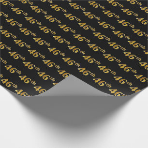 Black, Imitate Gold 46. (46.) Event Geschenkpapier