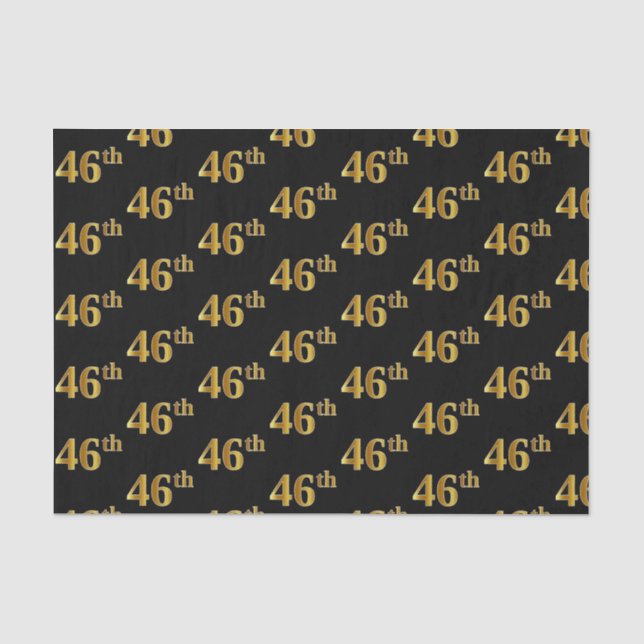 Black, Imitate Gold 46. (46.) Event Seidenpapier (Vorderseite)
