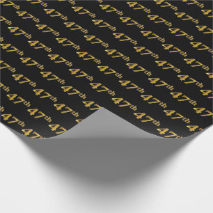 Black, Imitate Gold 47. (siebenundvierzigste) Vera Geschenkpapier