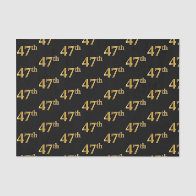 Black, Imitate Gold 47. (siebenundvierzigste) Vera Seidenpapier (Vorderseite)