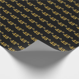 Black, Imitate Gold 48. (Achtundvierzig) Event Geschenkpapier