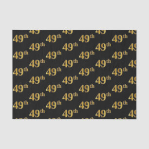 Black, Imitate Gold 49. (neunundvierzig) Event Seidenpapier