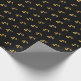 Black, Imitate Gold 4. (4.) Event Wrapping Paper Geschenkpapier