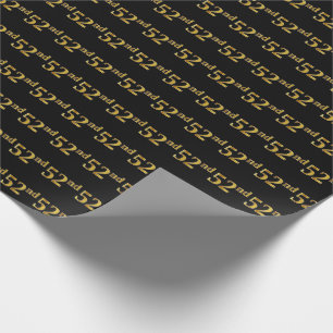 Black, Imitate Gold 52. (52.) Event Geschenkpapier