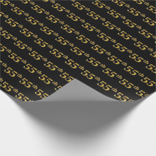 Black, Imitate Gold 55. (55.) Event Geschenkpapier