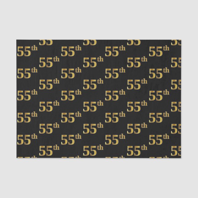 Black, Imitate Gold 55. (55.) Event Seidenpapier (Vorderseite)