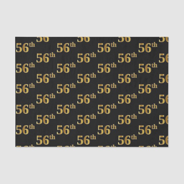 Black, Imitate Gold 56. (Sechsundfünfzigste) Veran Seidenpapier (Vorderseite)