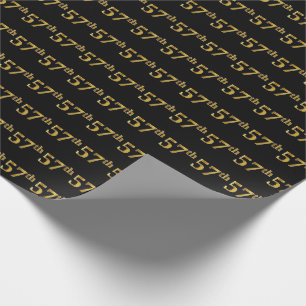 Black, Imitate Gold 57. (Siebenundfünfzigste) Vera Geschenkpapier