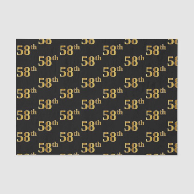 Black, Imitate Gold 58. (Achtundfünfzigste) Verans Seidenpapier (Vorderseite)